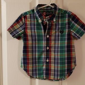 Chaps Short Sleeve Plaid Shirt